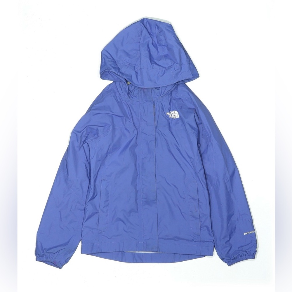 The North Face Girls Resolve Reflective Rain Jacket XS 6 Purple DryVent kids